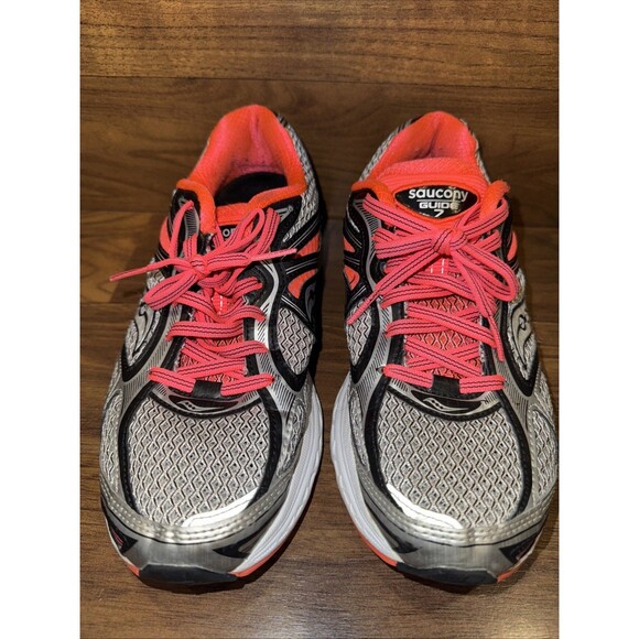 Saucony Womens Guide 7 S10227-5 Silver Running Shoes Sneakers Size 7.5 - Picture 2 of 12